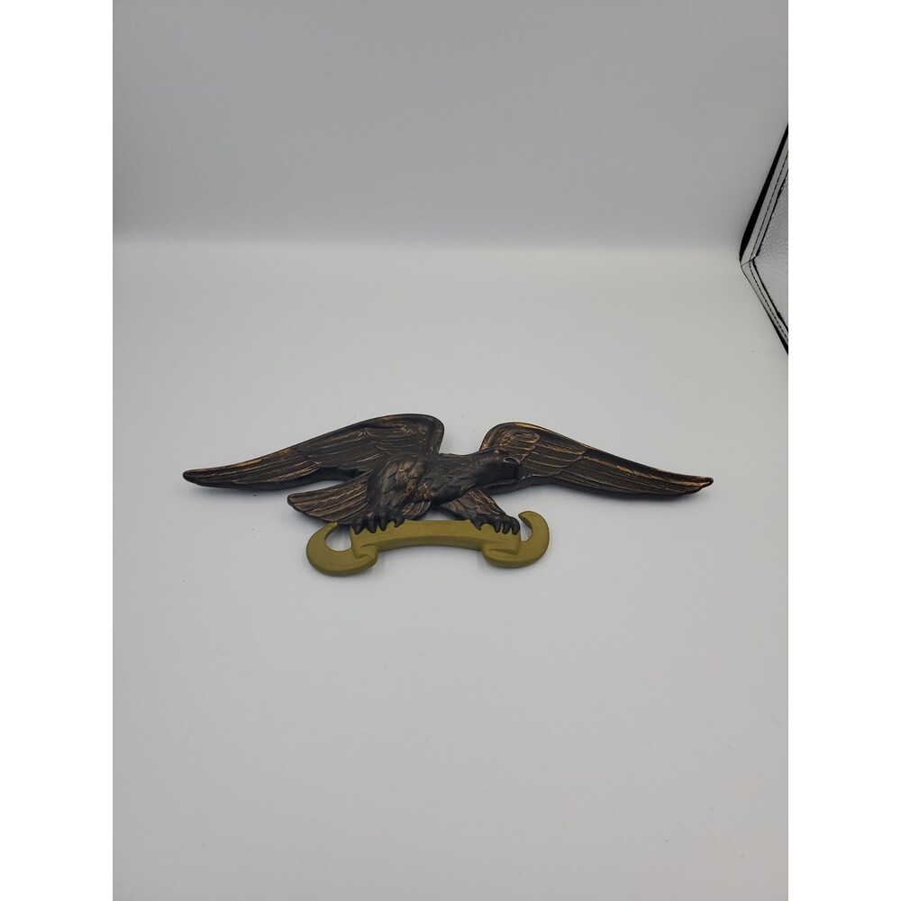 Vintage 13" Holland Mold Federal Eagle Chalkware Wall Decor Hand Painted 1972